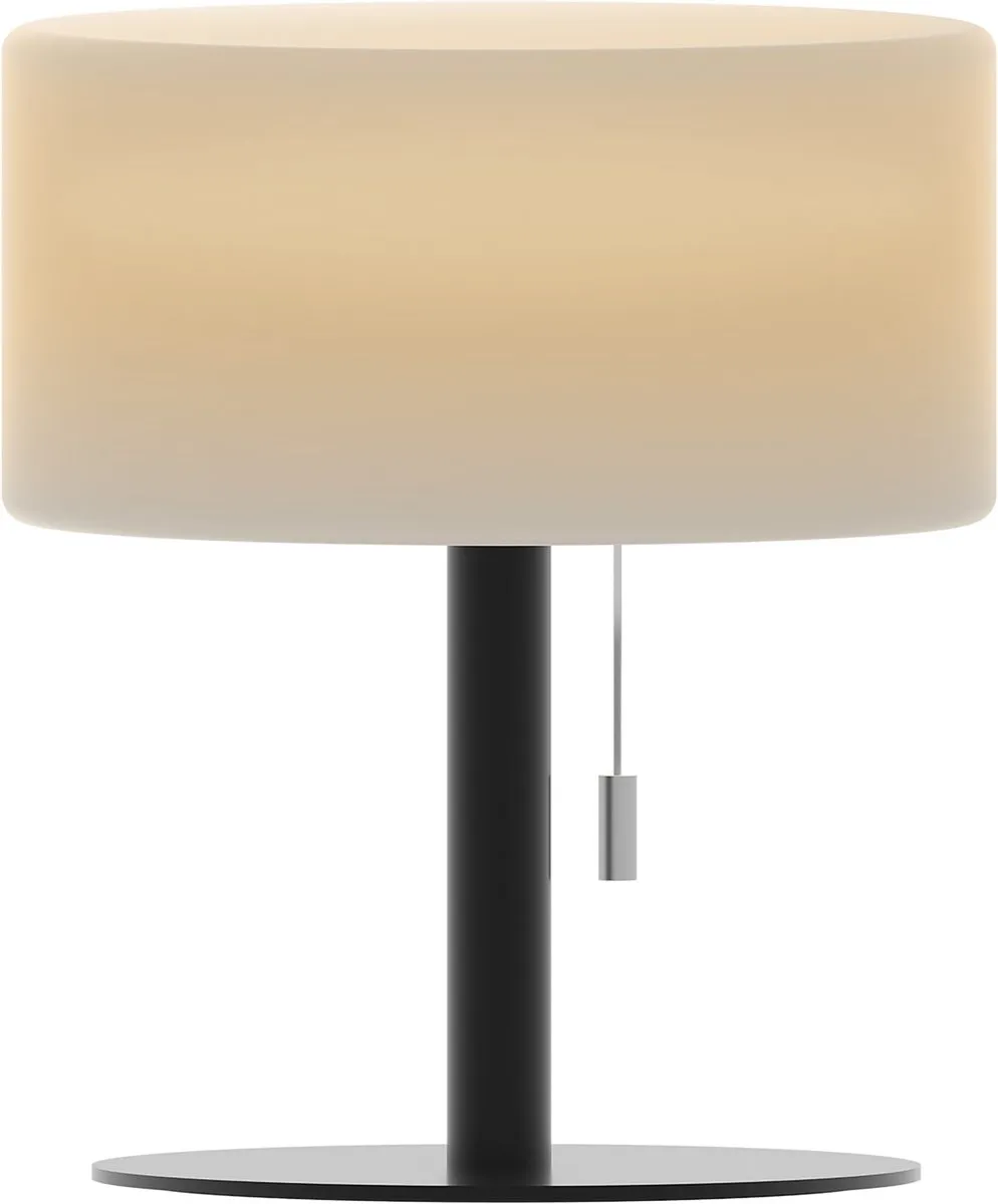 Calex Cascia Oplaadbare Tafellamp - 2 Stuks - RGBW 3000K - 24cm - Zwart