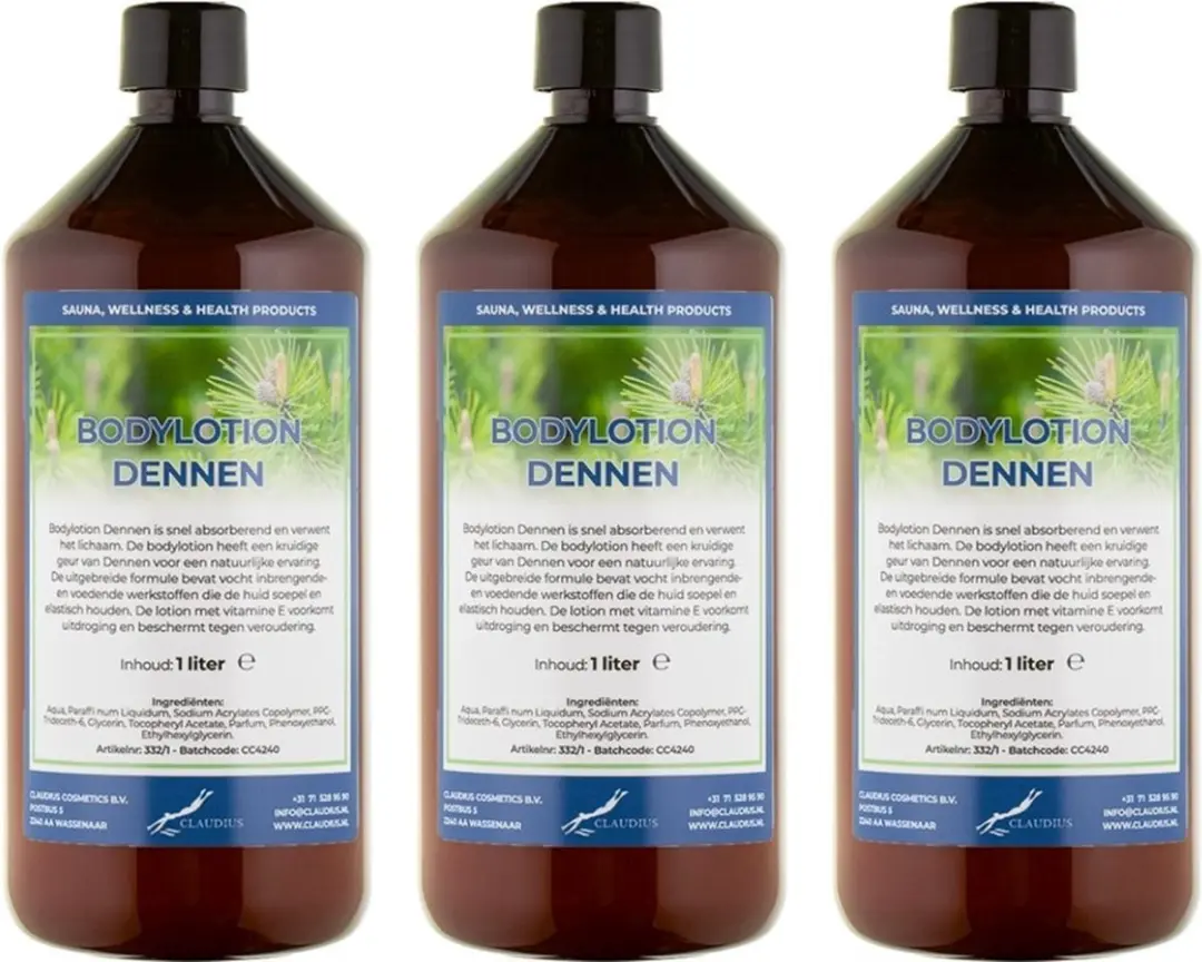 Splashbox Cosmetics Dennen Bodylotion 3 Liter - 3 Stuks