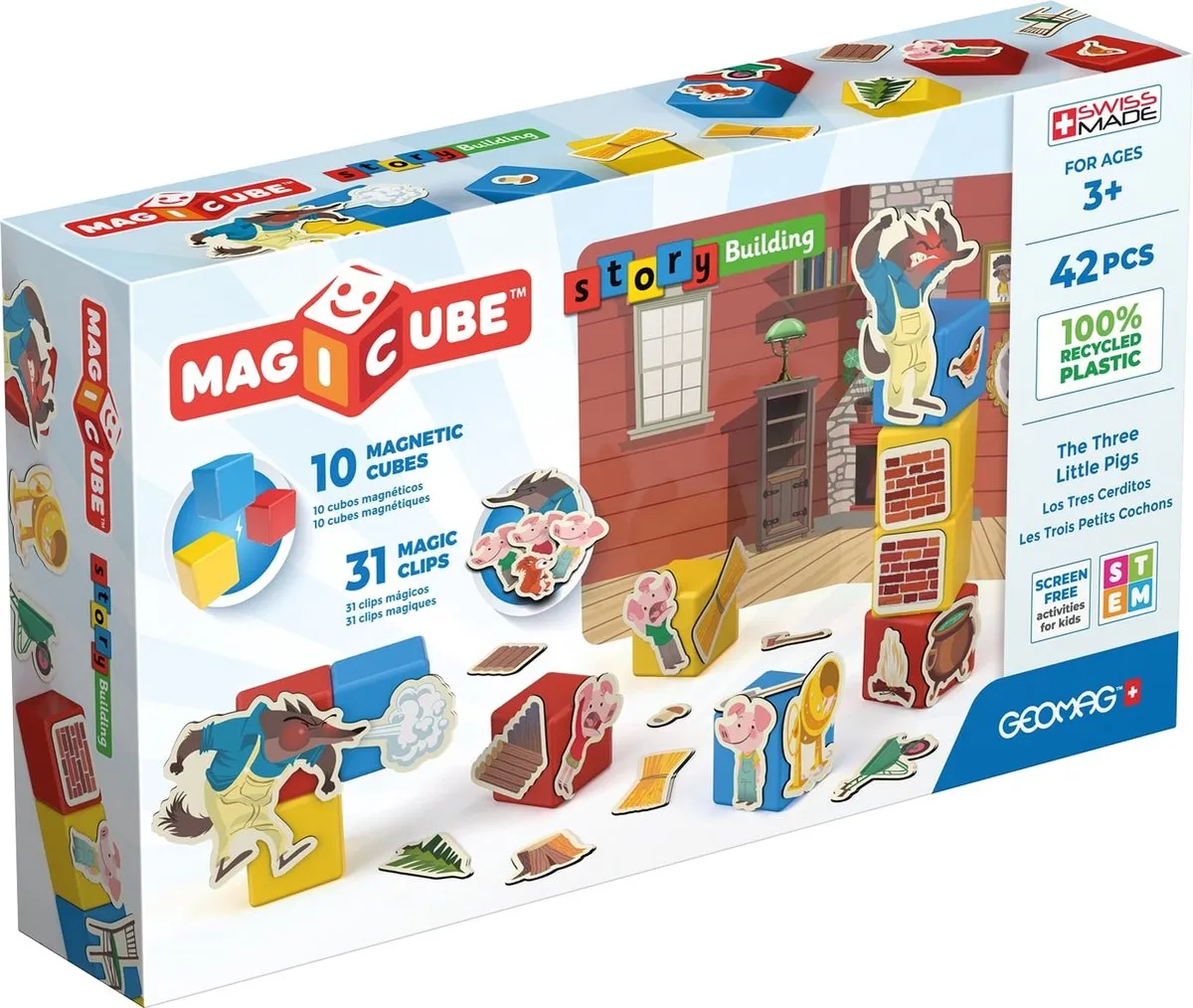 Geomag Magicube Story Building Three Little Pigs