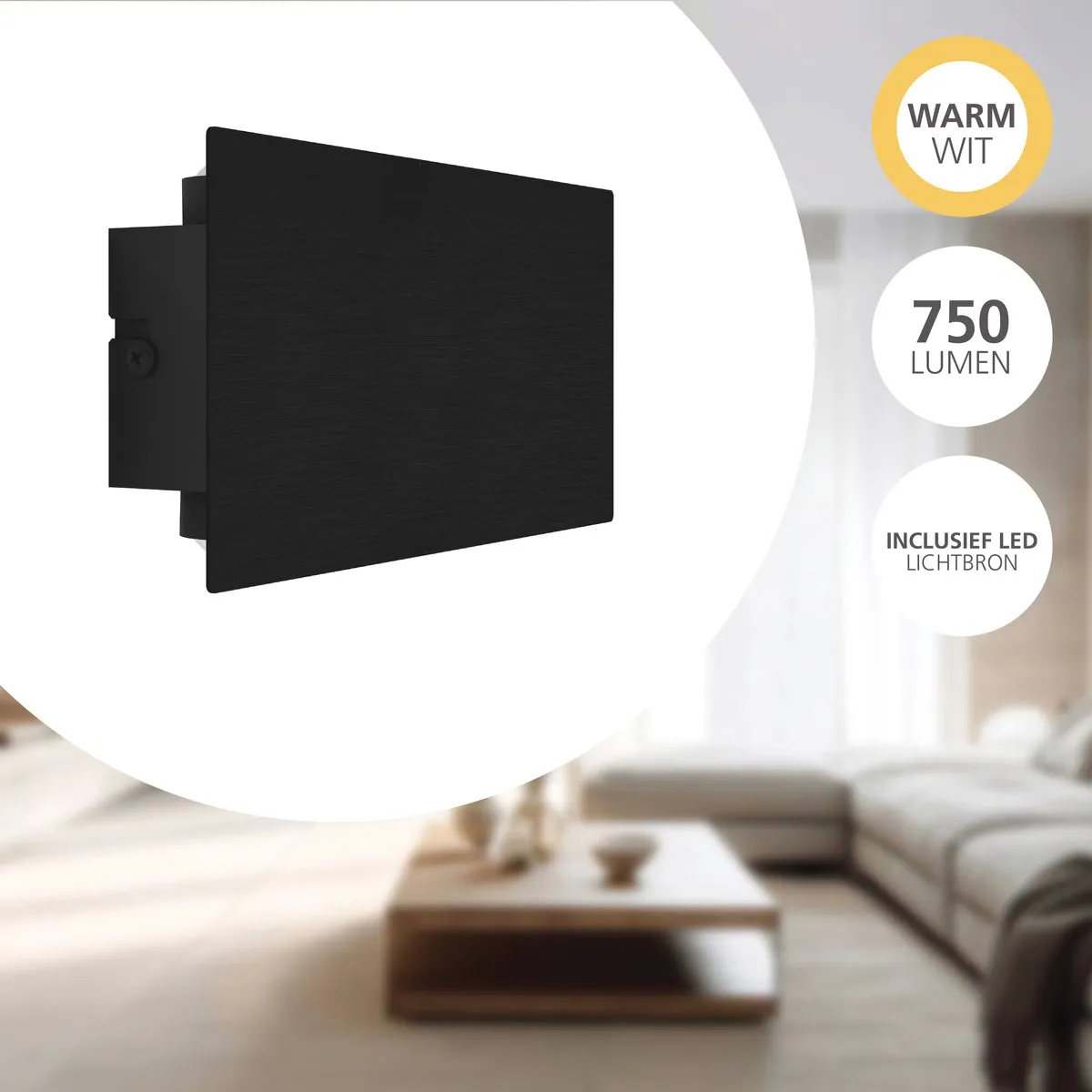Eglo Talamello Wandlamp 20cm - Zwart