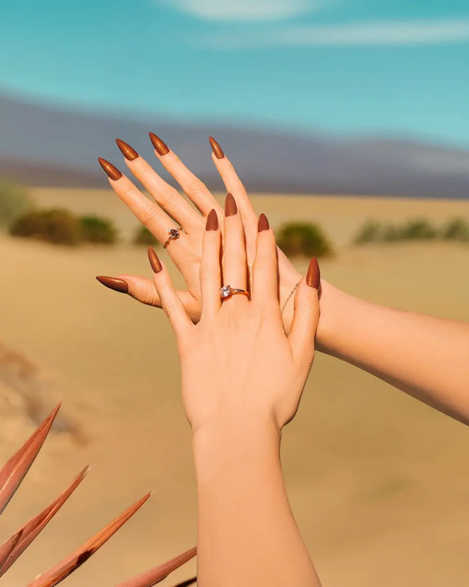 Artistic Nail Design Colour Revolution 'Sunbaked Dreams' 15ml - Terracotta Metallic