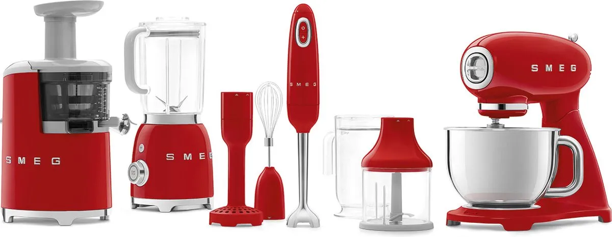 Smeg SMF03RDEU Keukenmachine - 800W - Rood
