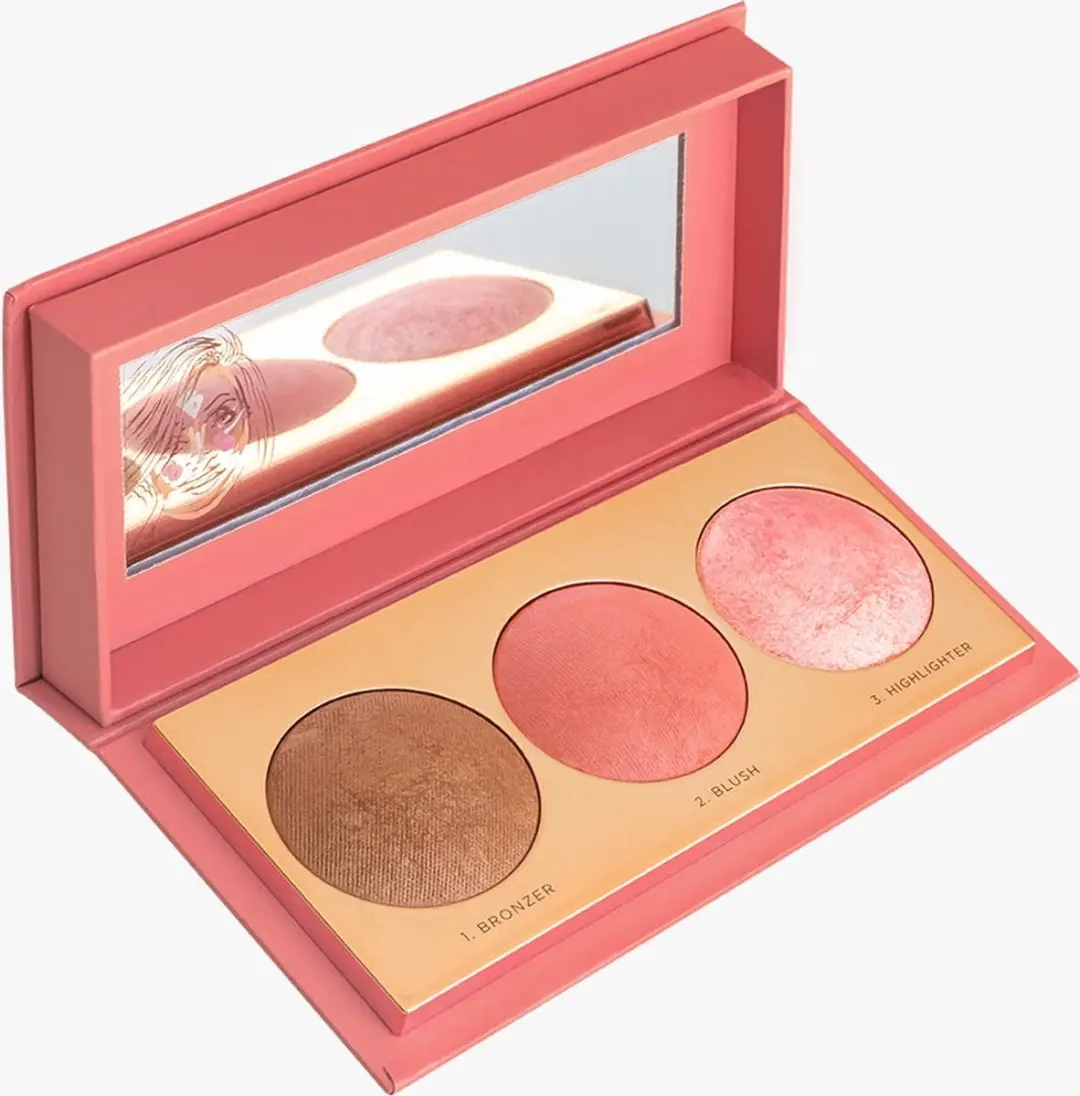 Cent Pur Cent Contour Glamour Pink 3-in-1 Highlighter Bronzer Blush