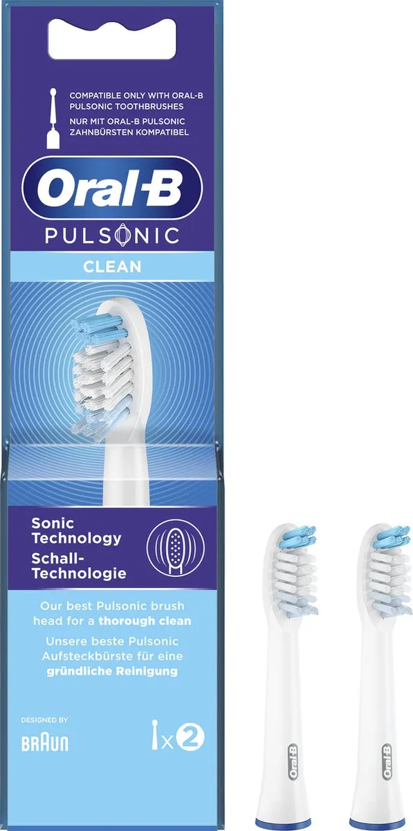 Oral-B Pulsonic Clean Opzetborstels 2 Stuks - Wit