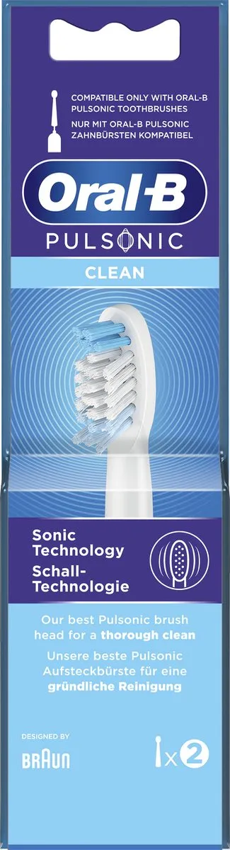 Oral-B Pulsonic Clean Opzetborstels 2 Stuks - Wit
