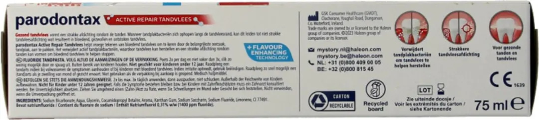 Parodontax Active Repair Tandvlees Fresh Mint Tandpasta 75ml