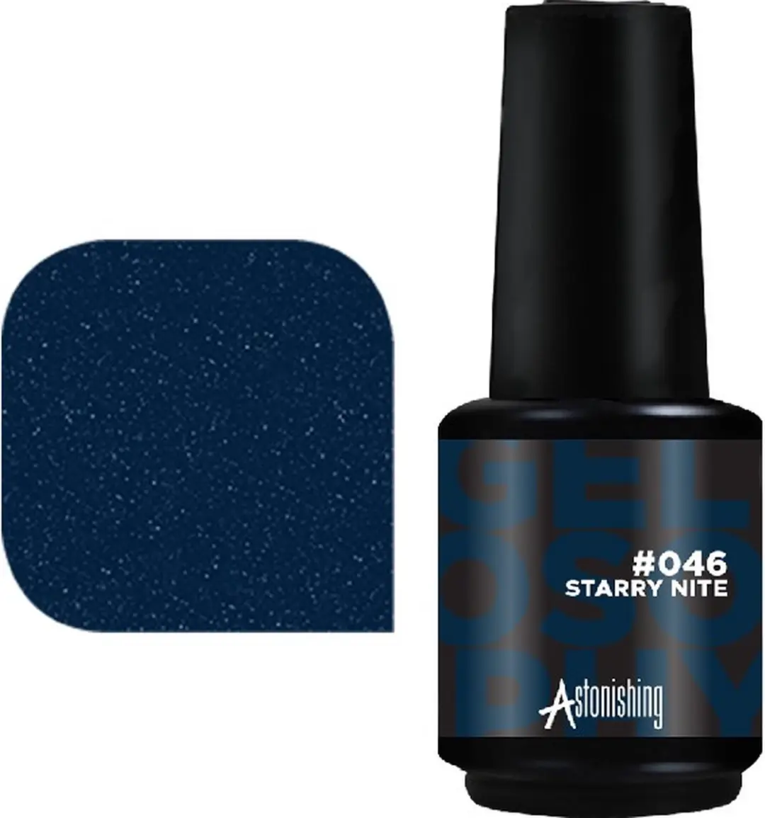 Astonishing #046 Starry Nite Nagellak 15ml - Zwart