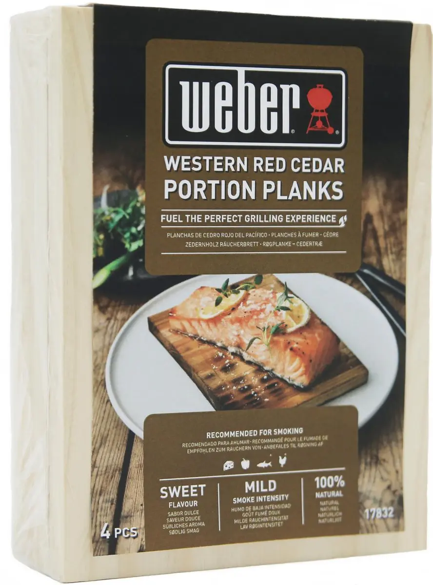 Weber Western Red Cedar Wood Portion Planks 4 Stuks