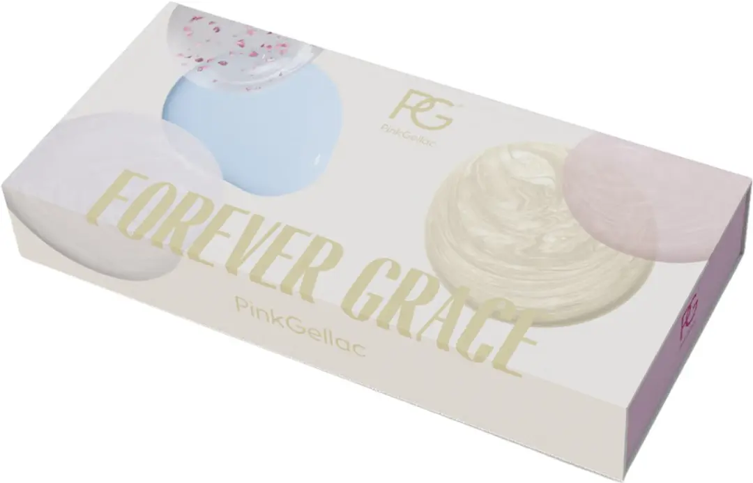 Pink Gellac Forever Grace Set - 5x15ml Gellak - Champagne Silk/Blushed Tulle/Pink Petal/Laced White/Something Blue