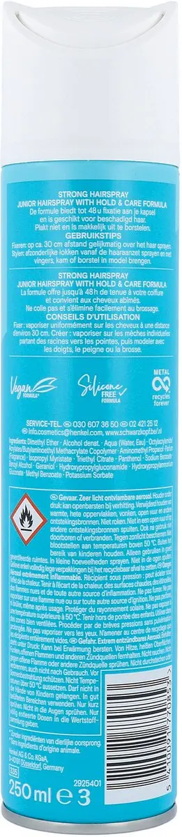 Taft Junior Hairspray Strong 250ml
