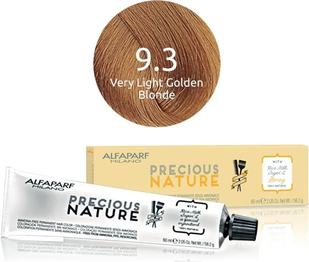 ALFAPARF Precious Nature Permanent Haarkleur 9.3 Zwart 60ml