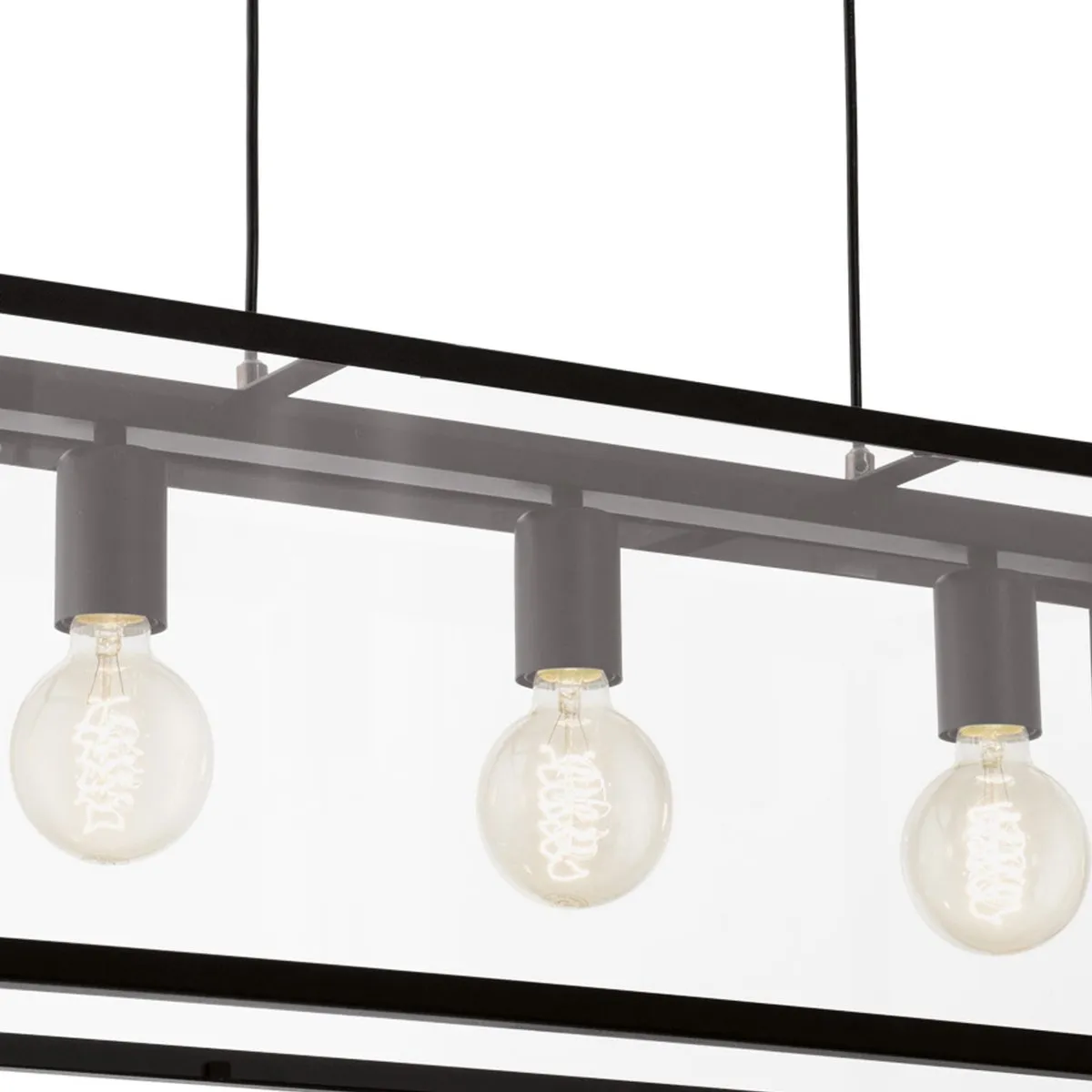 Eglo Charterhouse Hanglamp 3 Lichts - 750mm - Zwart