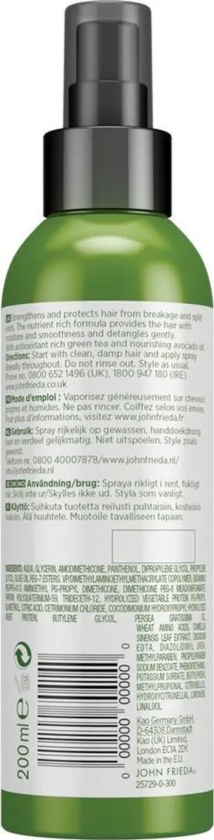 John Frieda Detox & Repair Spray - 4x250ml