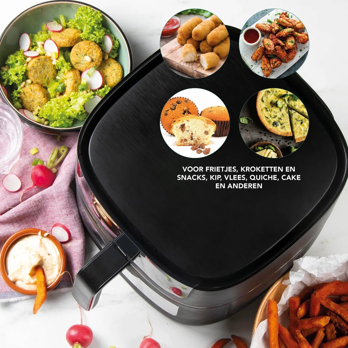 Domo DO542FR Airfryer XL 1350W - 4L - Zwart