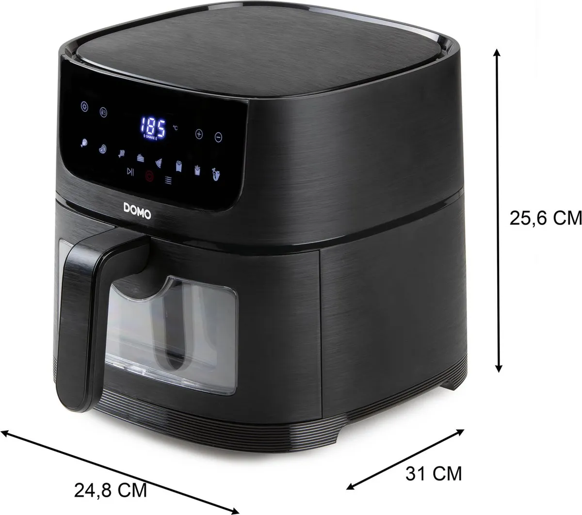 Domo DO542FR Airfryer XL 1350W - 4L - Zwart - afbeelding 6 van 6