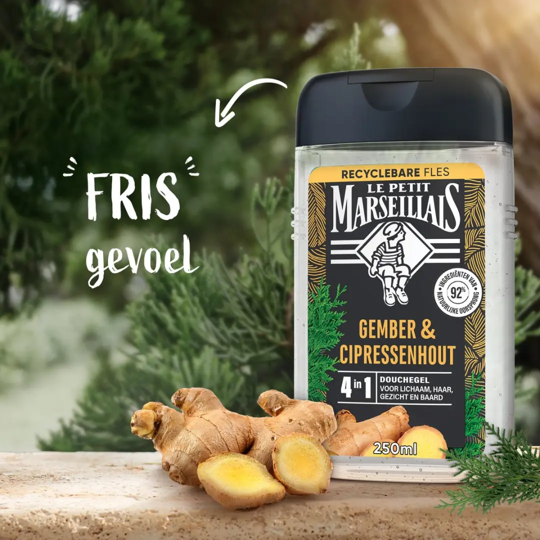 Le Petit Marseillais Douchegel Gember & Cipressenhout 6x250ml