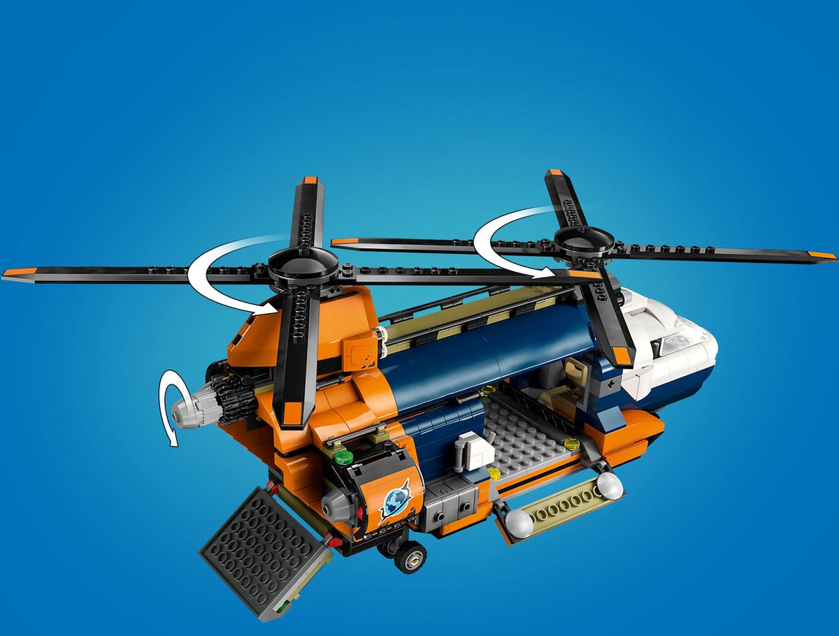 LEGO City Jungleonderzoekers: helikopter bij de basis set 60437