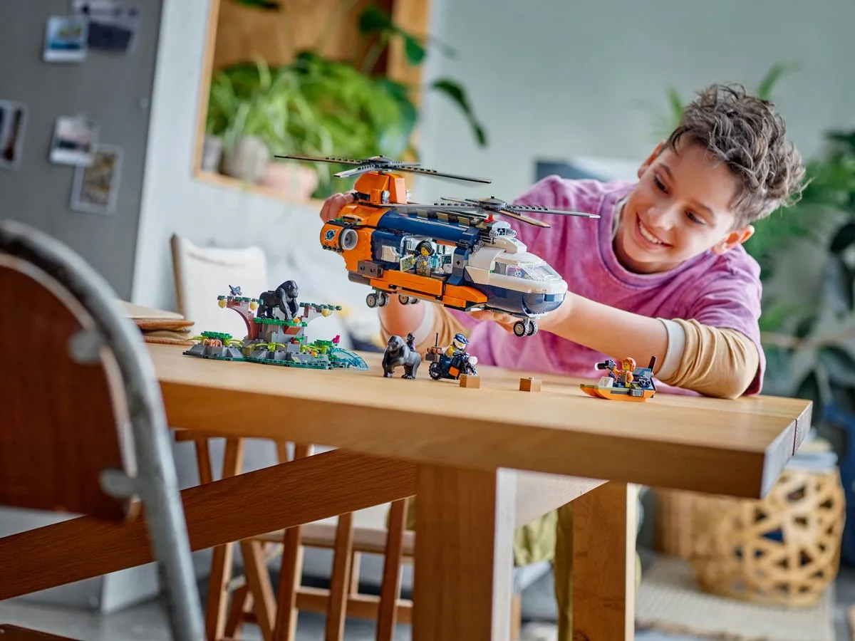LEGO City Jungleonderzoekers Helikopter Basis 60437 - 881 Stukken