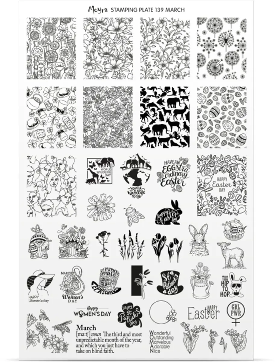 Moyra Stamping Plate 139 MARCH - 55g
