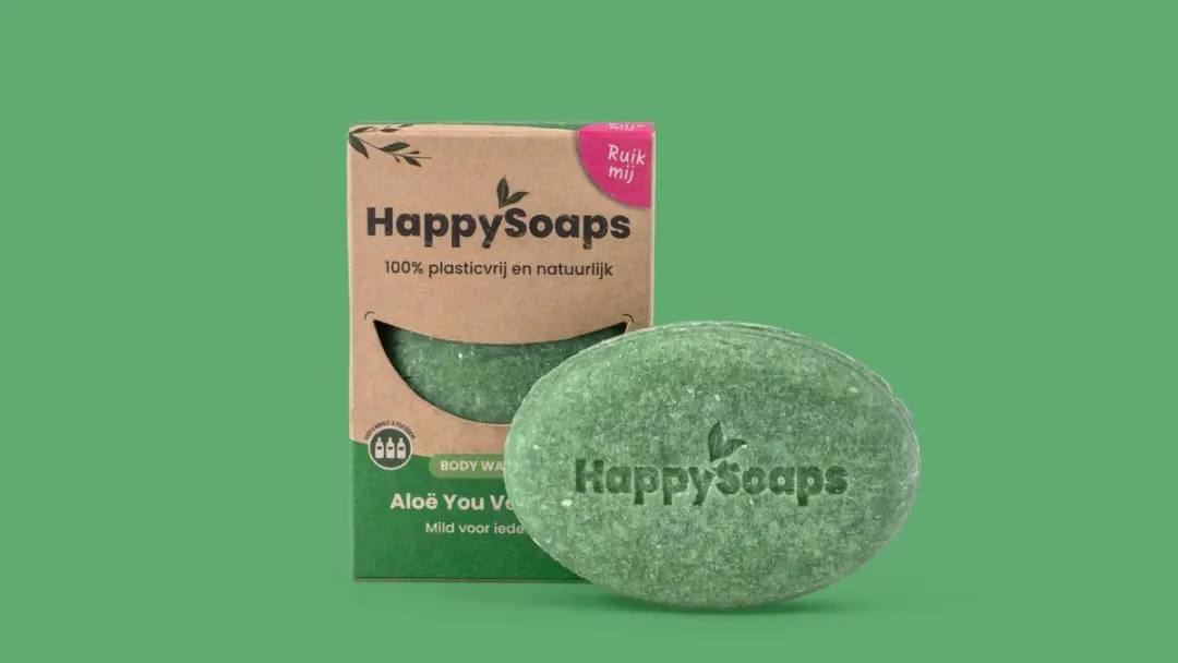 HappySoaps Aloë Vera Verzorgings Giftbox - 3 Shampoo/conditioner bars + organizer - afbeelding 6 van 6