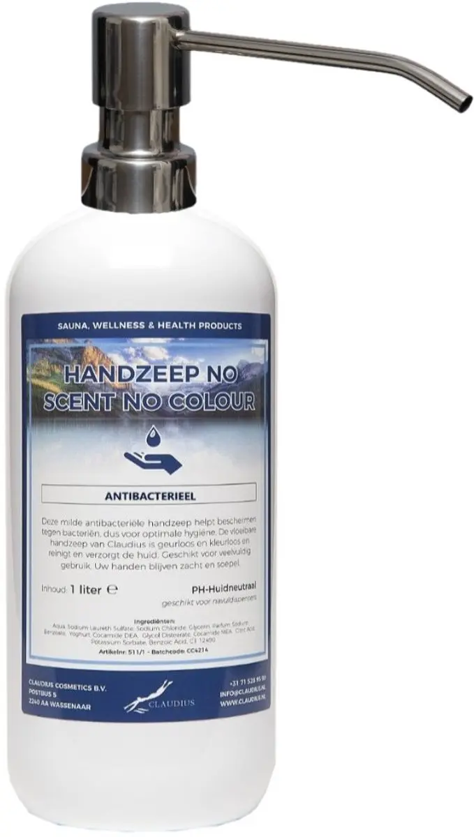 Splashbox Cosmetics Handzeep 1L - RVS Pomp