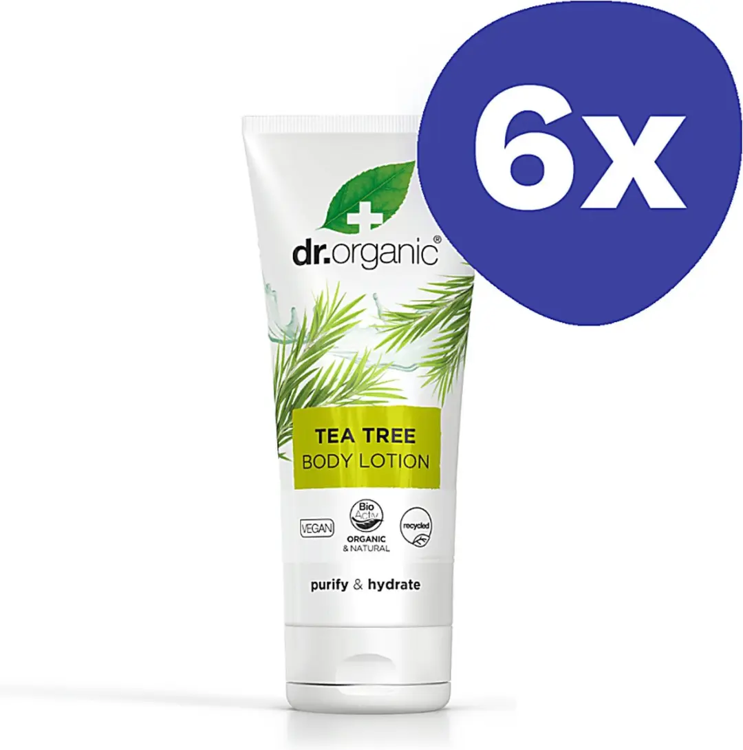 Dr. Organic Tea Tree Huidlotion 200ml - 6 Stuks
