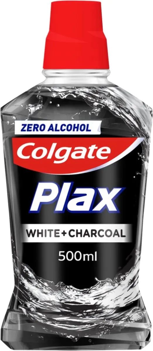 Colgate Plax White+Charcoal Mondwater 500ml