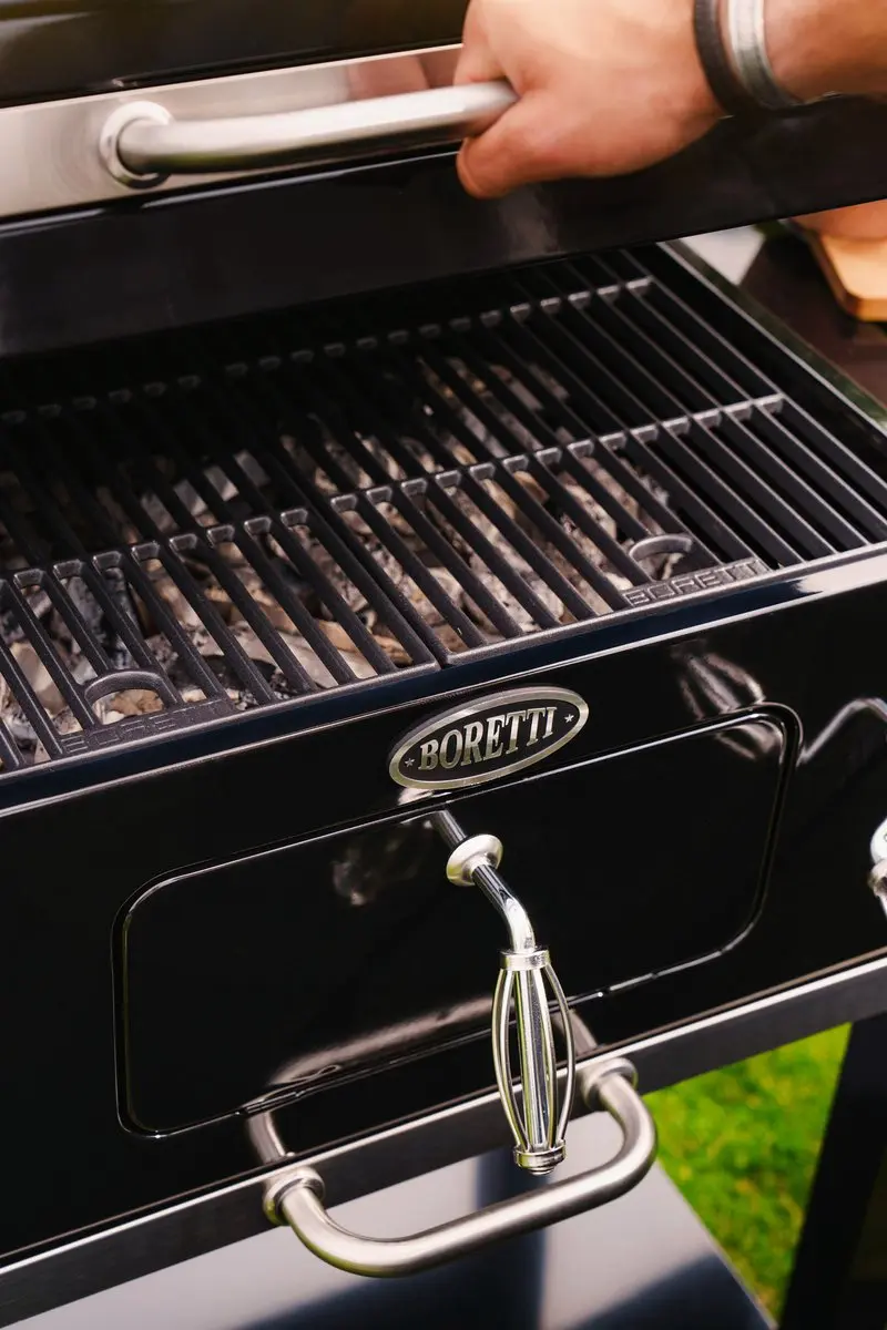 Boretti Carbone 2.0 Houtskoolbarbecue 57x42cm - Gietijzeren rooster - Zwart