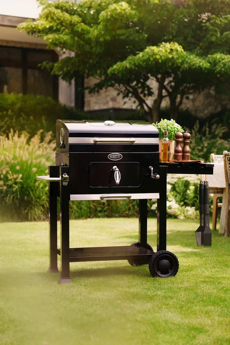 Boretti Carbone 2.0 Houtskoolbarbecue 57x42cm - Gietijzeren rooster - Zwart