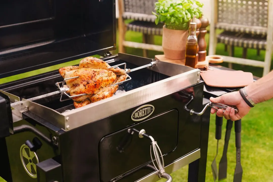 Boretti Carbone 2.0 Houtskoolbarbecue 57x42cm - Gietijzeren rooster - Zwart