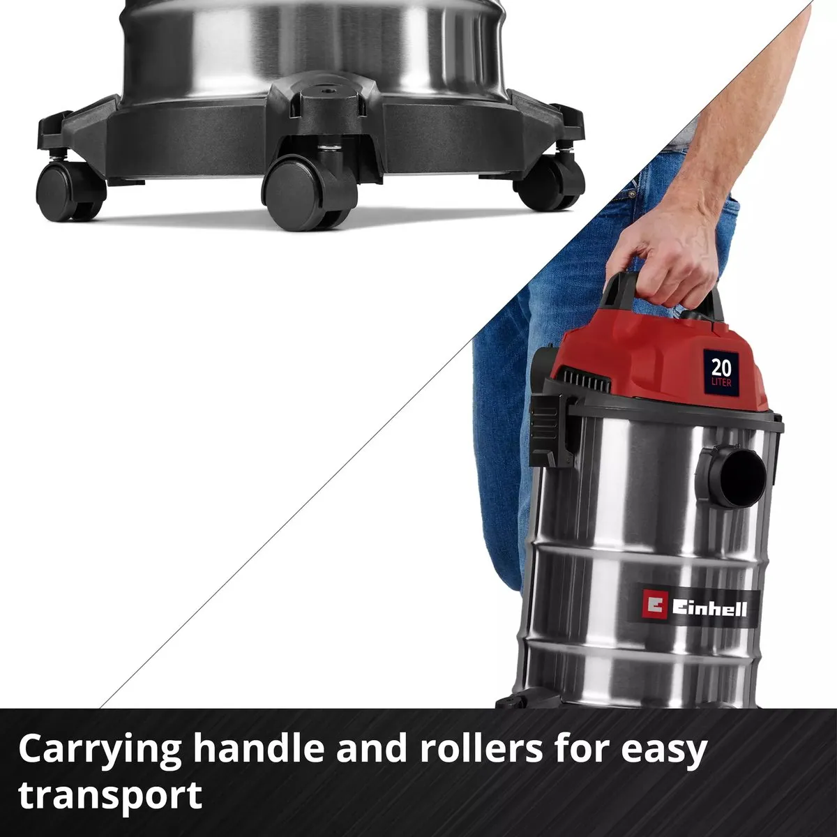 Einhell TC-VC 2045 S Nat-/Droogzuiger 900W - 20L - 180 Airwatts