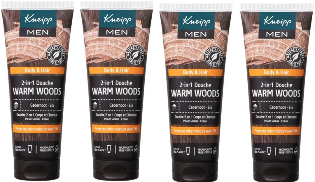 Kneipp Douchegel Warm Woods 4x200ml