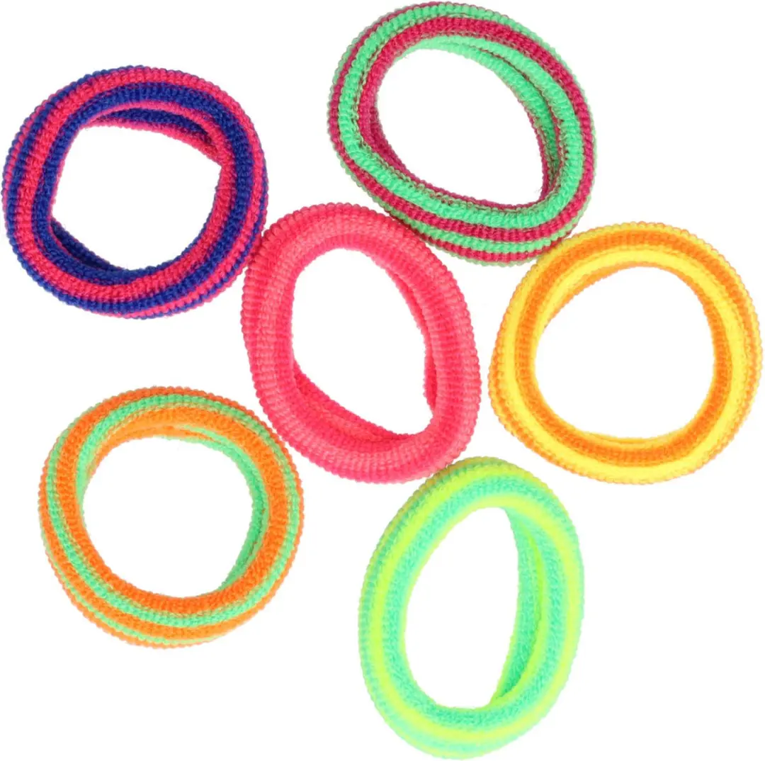 Haarsoires Haarelastiekjes Mini 2,5cm - Paars/Roze/Geel/Blauw Groen - 70 Stuks