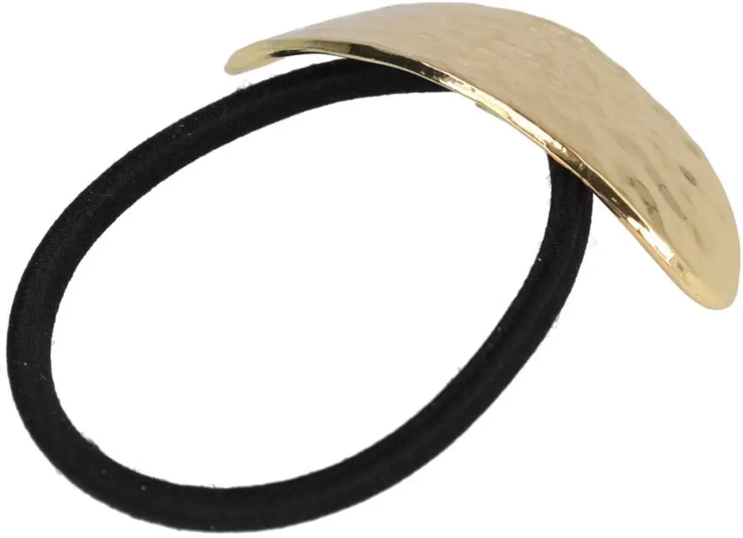 Haarsoires Cuff Haarelastiek 5cm - Zwart/Goud