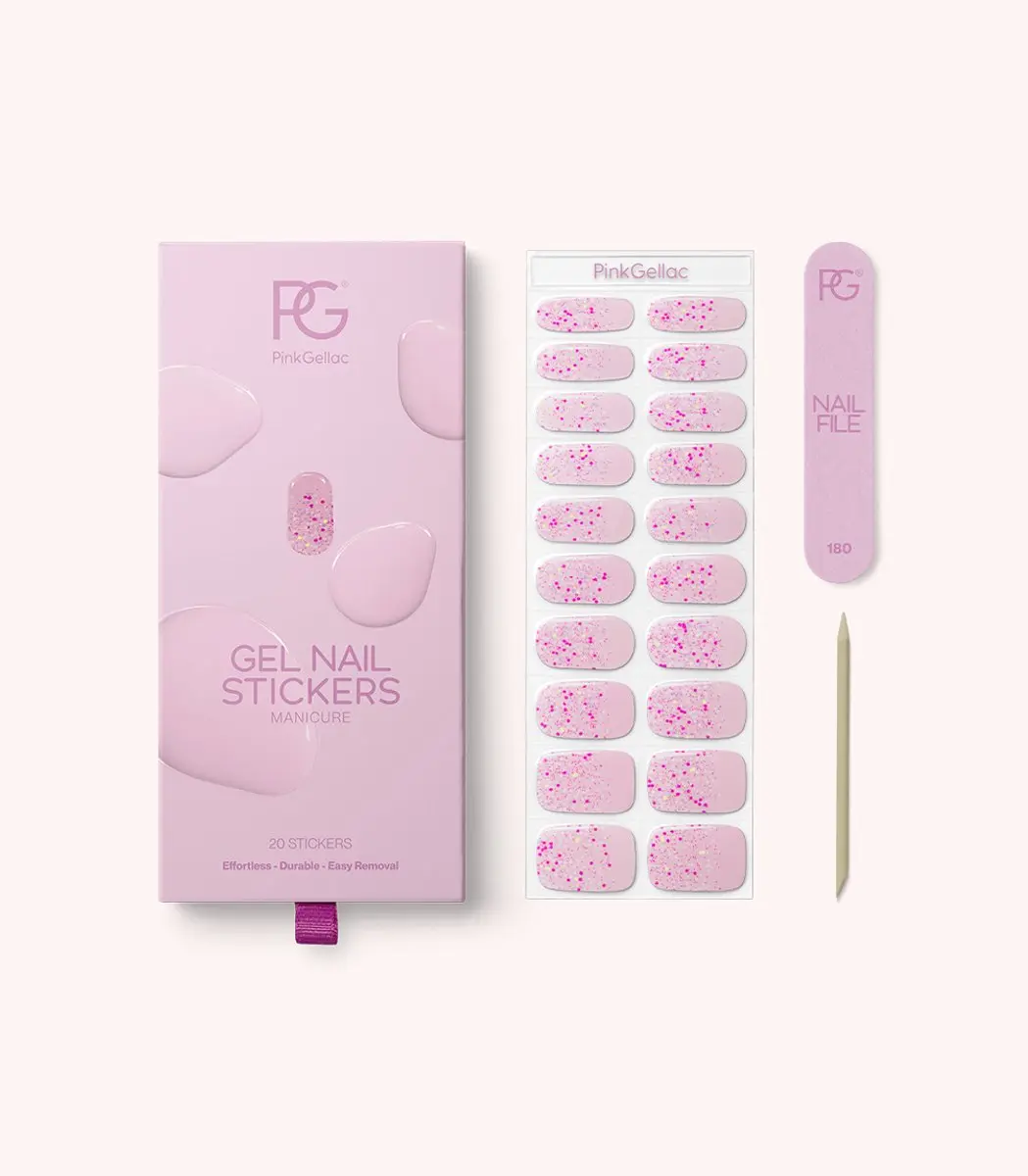 Pink Gellac UV Nagelstickers Blissful Bouquet 0051 - 20 Stuks