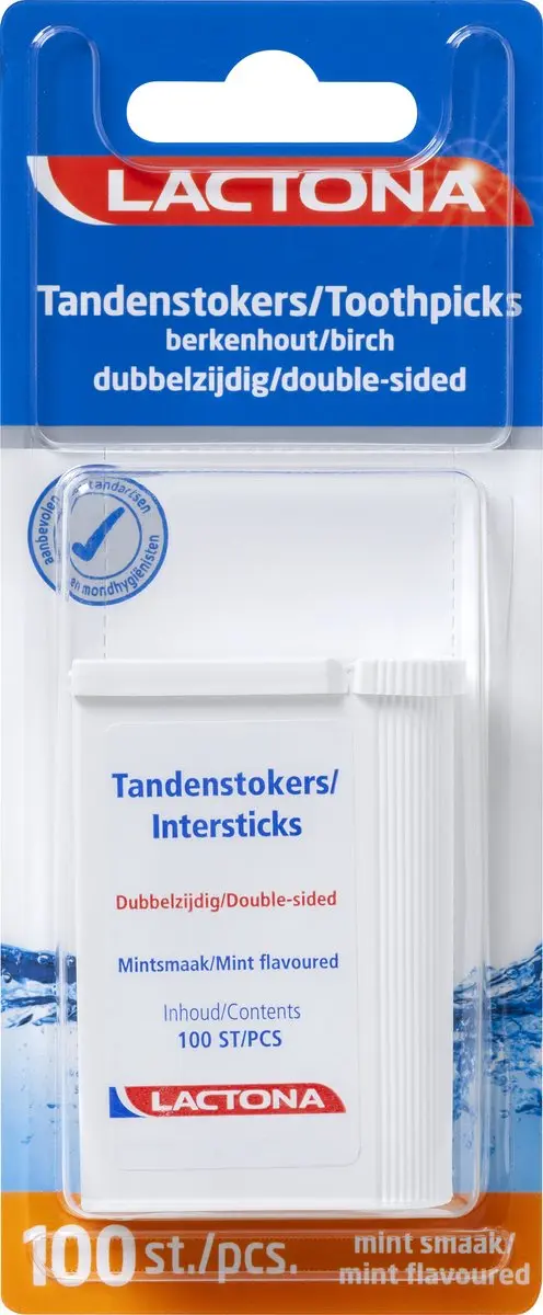 Lactona Tandenstokers Mintsmaak - 100 Stuks