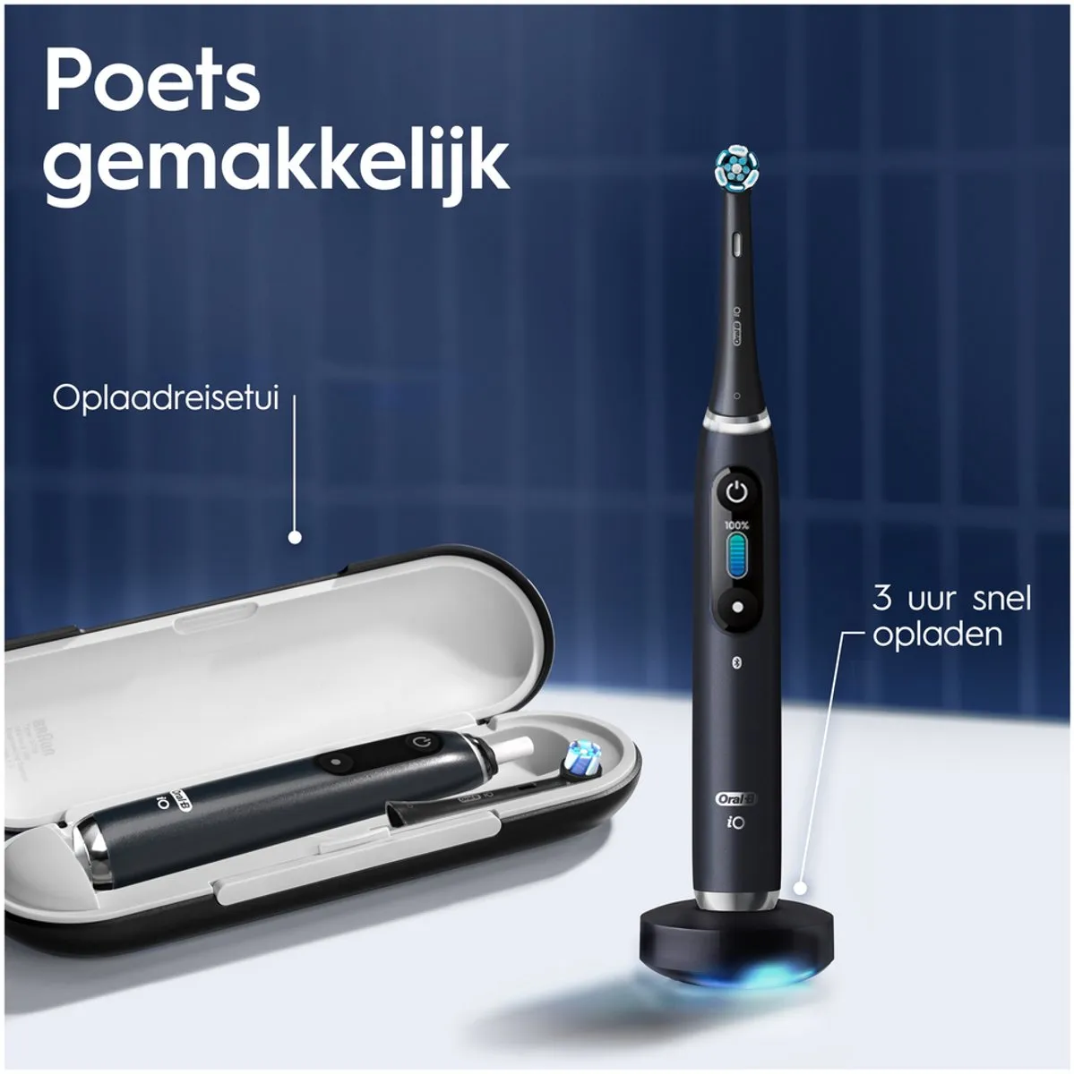 Oral-B iO9 Elektrische Tandenborstel - Zwart - 20 Stuks