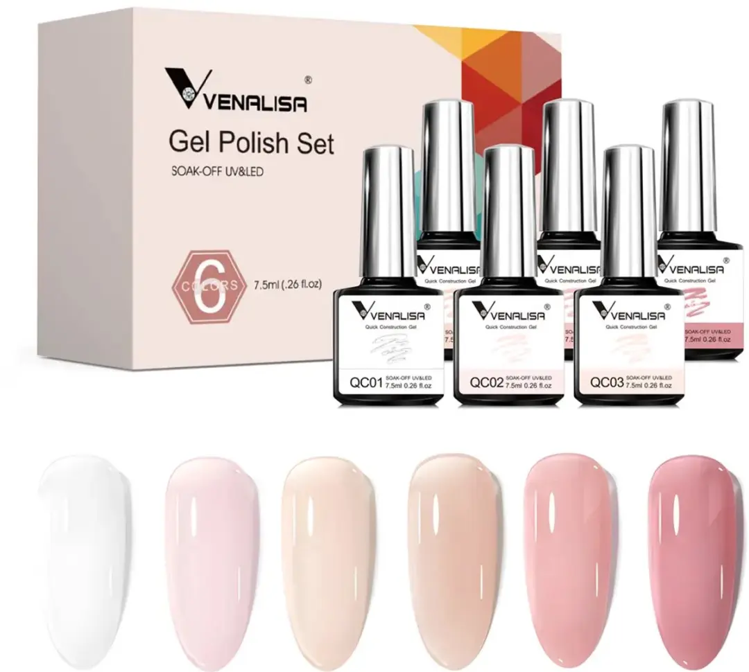 Venalisa BIAB Set 45ml - 6 Kleuren - Builder Gel