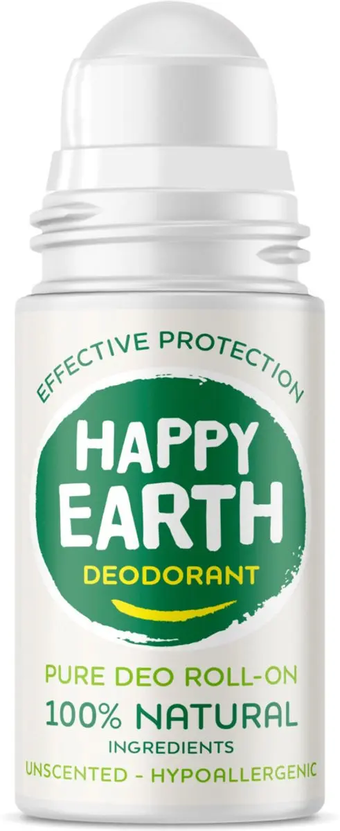Happy Earth Roll-On Deodorant 75ml - Unscented