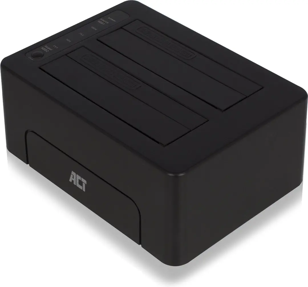 ACT AC1504 Dual Bay Docking Station - USB 3.0 - Zwart