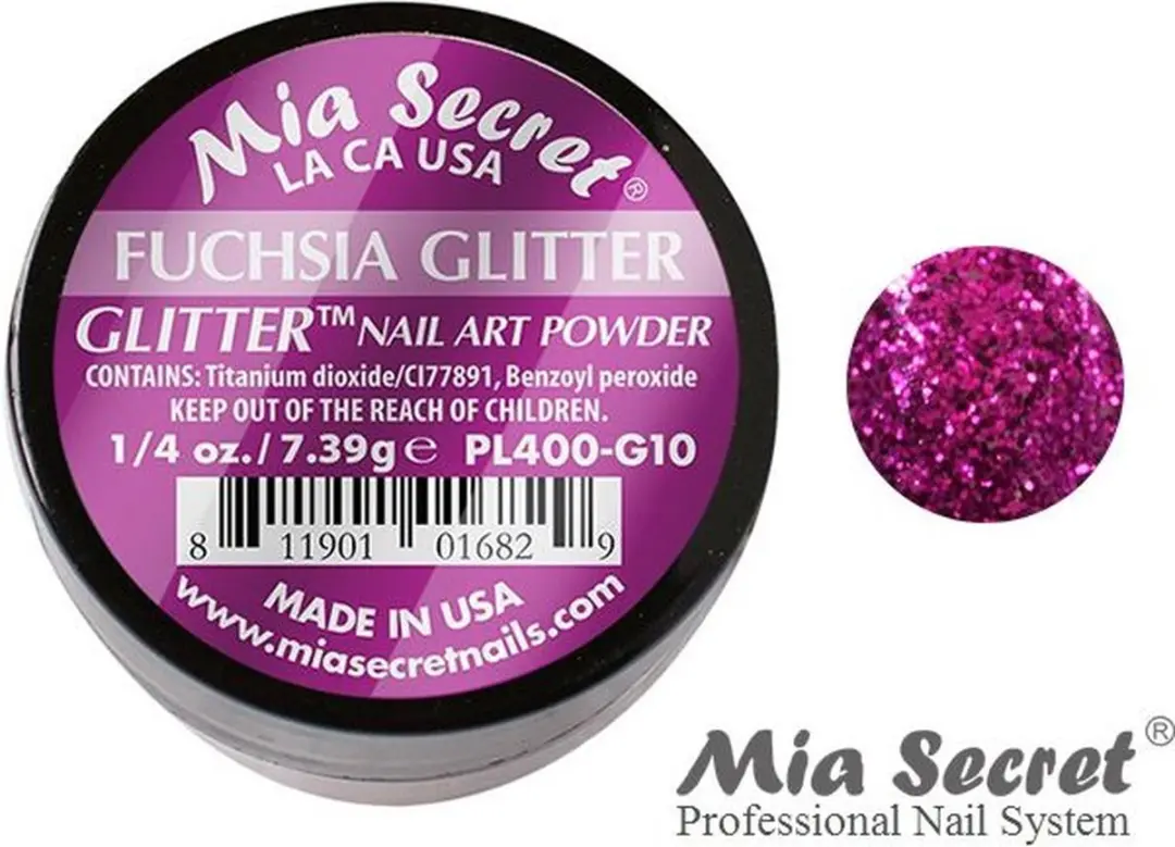 Mia Secret Acrylpoeder Glitter Fuchsia 7.5ml