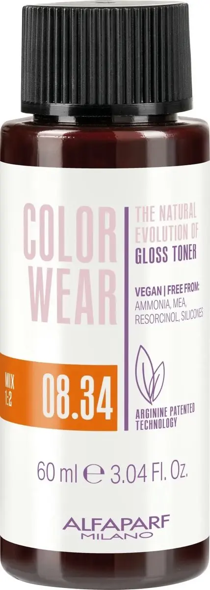 ALFAPARF Color Wear Gloss Toner 08.34 - 60ml - Oranje