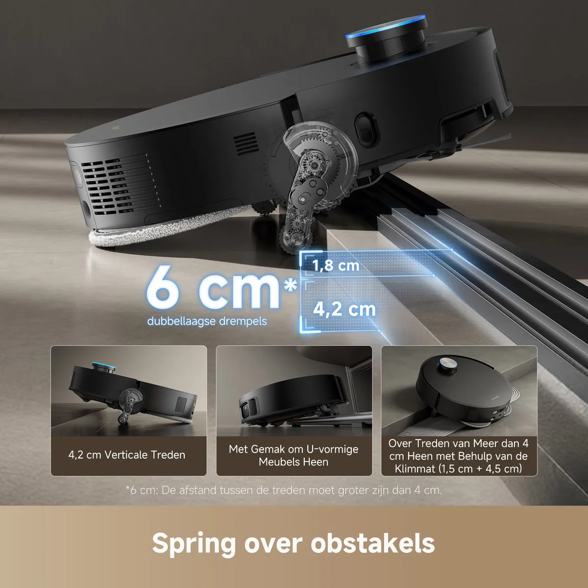 Dreame X50 Ultra Robotstofzuiger - 19.000 Pa - Compleet met accessoires - Zwart