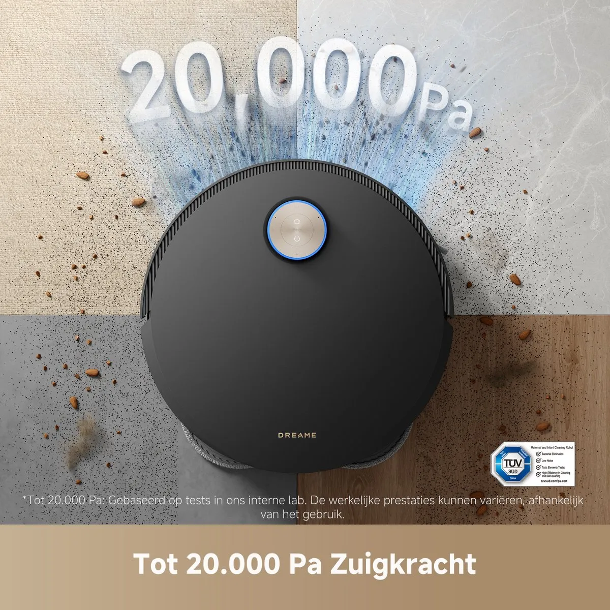 Dreame X50 Ultra Robotstofzuiger - 19.000 Pa - Compleet met accessoires - Zwart - afbeelding 6 van 6