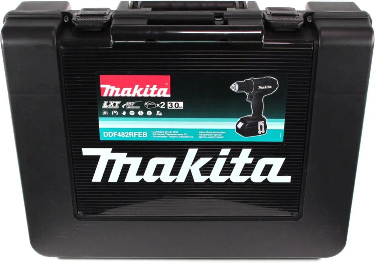 Makita DDF482RFEB Accuboormachine 18V - 21 standen - 2x 3000mAh - afbeelding 6 van 6