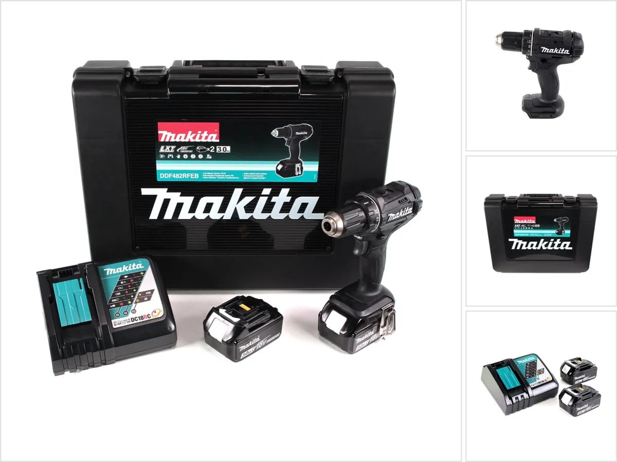 Makita DDF482RFEB Accuboormachine 18V - 21 standen - 2x 3000mAh - afbeelding 2 van 6