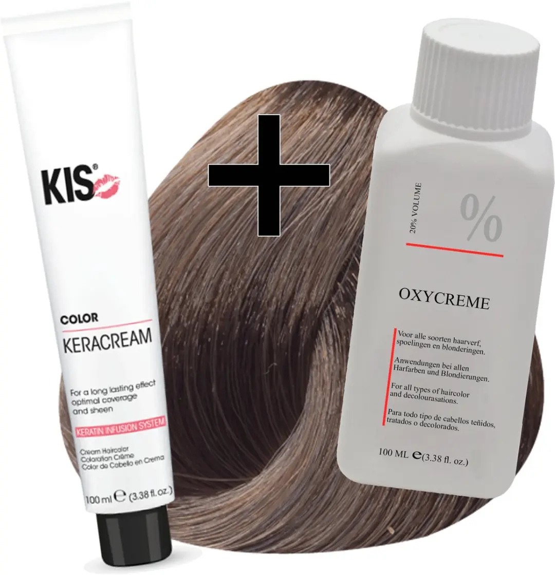 KIS Haarverfset 8A Licht Asblond 100ml