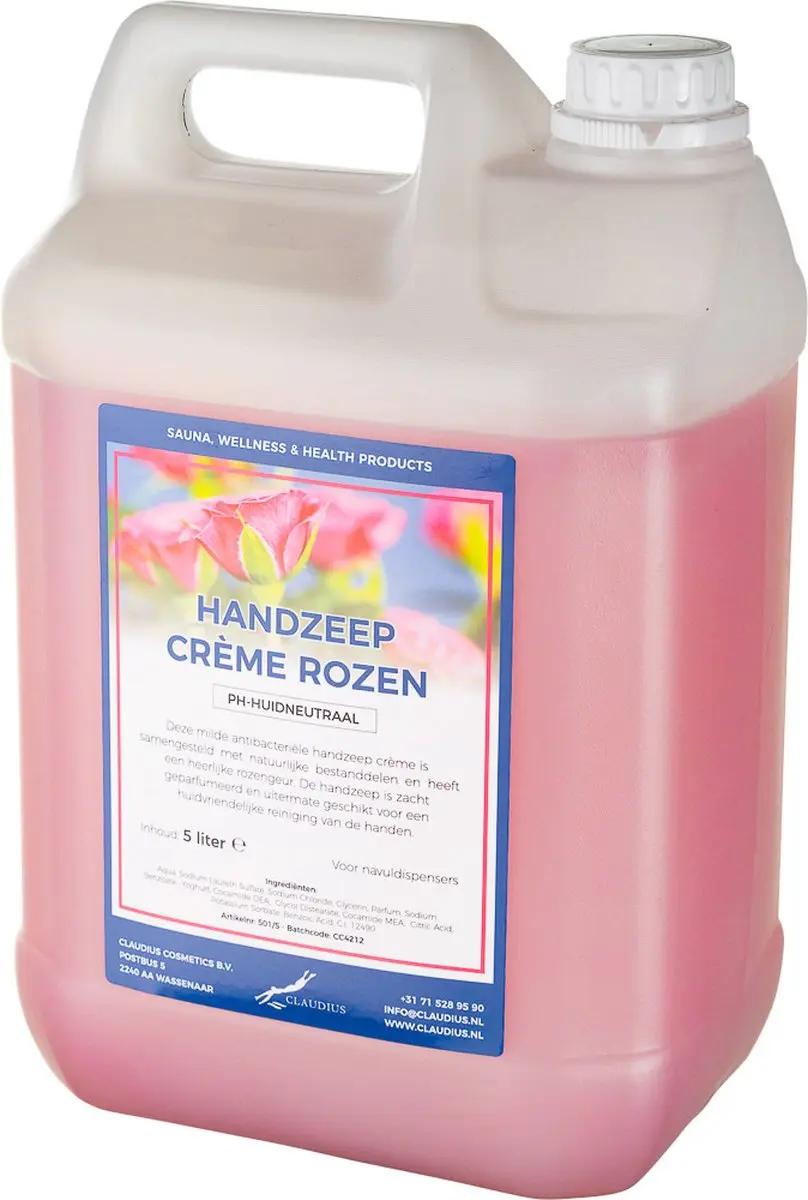 Splashbox Cosmetics Handzeep Crème Rozen 5L