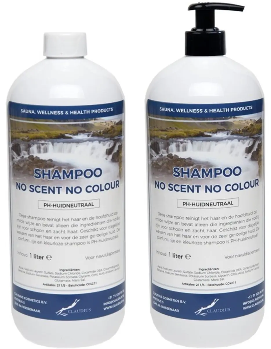 Splashbox Cosmetics Shampoo No Scent No Colour 2x1L