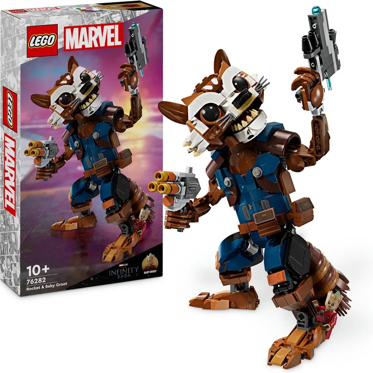 LEGO Marvel Rocket en Baby Groot 76282 - 566 Stukken